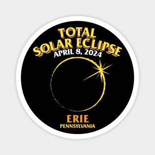 Total Solar Eclipse 2024 - Erie, Pennsylvania Magnet